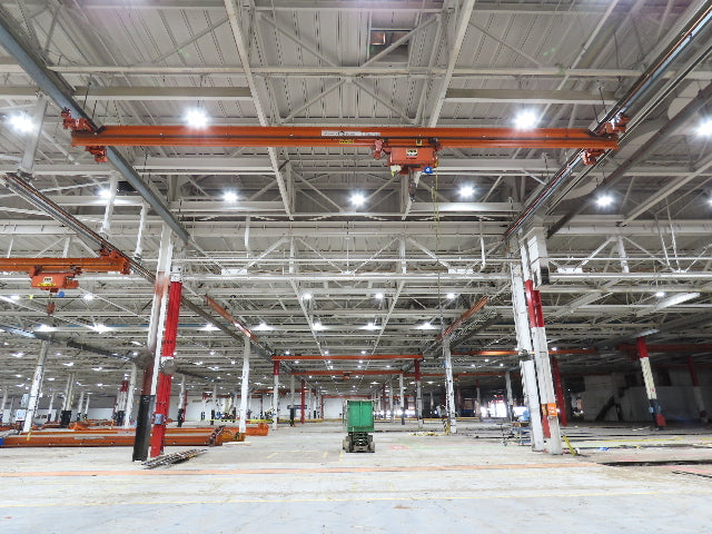 Cleveland Tramrail P&H 3 Ton Single Girder Underhung Bridge Crane 45' 10" Span