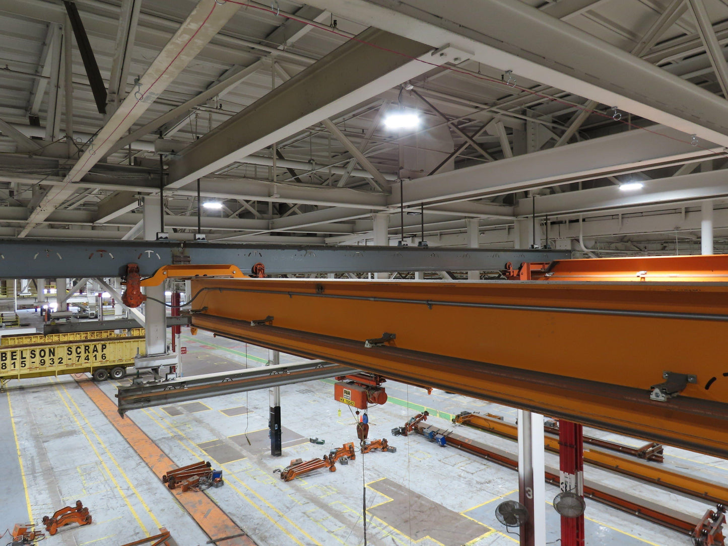 Cleveland Tramrail P&H 2 Ton Single Girder Underhung Bridge Crane 45' 10" Span