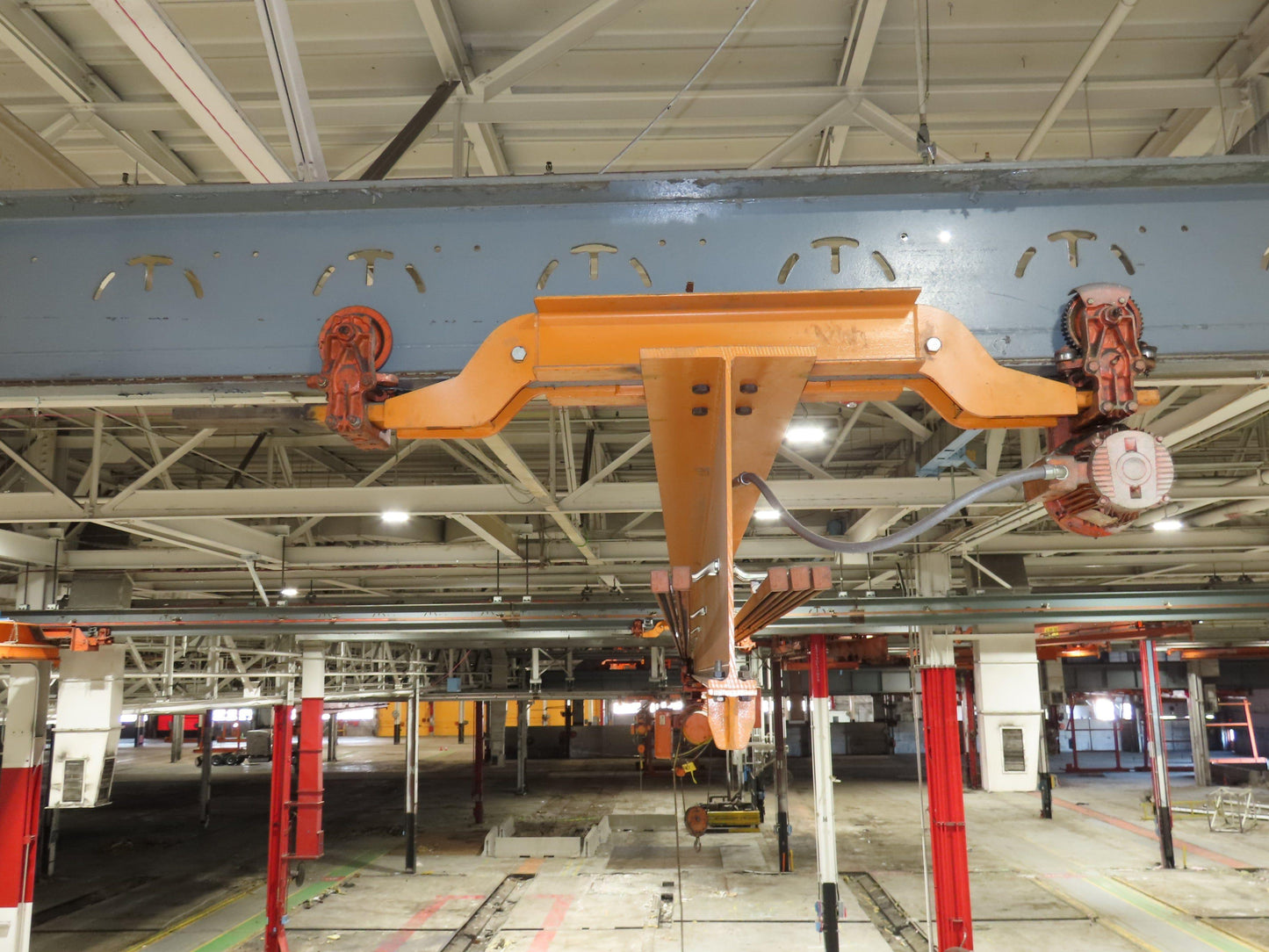 Cleveland Tramrail P&H 2 Ton Single Girder Underhung Bridge Crane 45' 10" Span