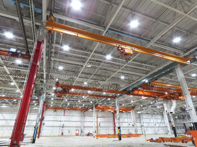 Cleveland Tramrail P&H 2 Ton Single Girder Underhung Bridge Crane 45' 10" Span