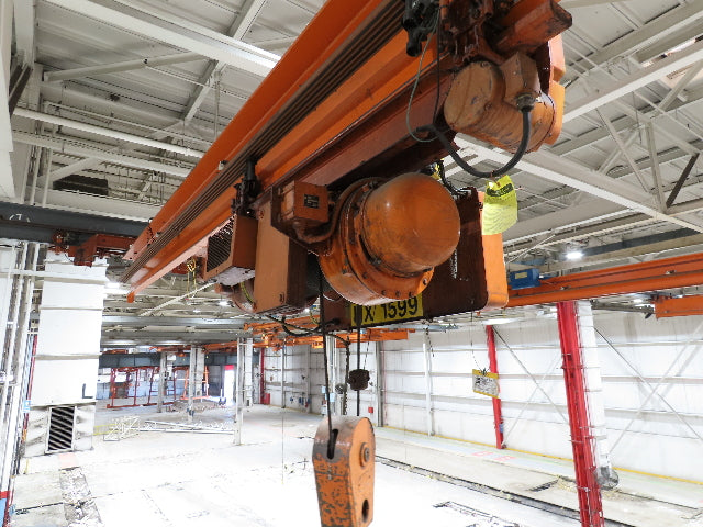 Cleveland Tramrail P&H 3 Ton Single Girder Underhung Bridge Crane 41' Span