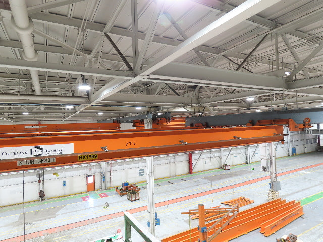 Cleveland Tramrail P&H 3 Ton Single Girder Underhung Bridge Crane 41' Span