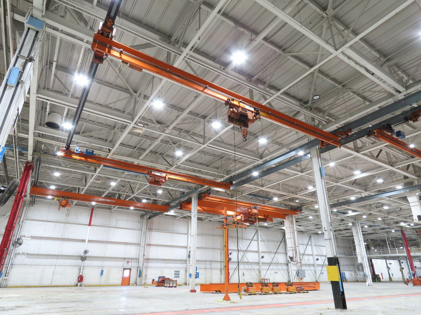 Cleveland Tramrail P&H 3 Ton Single Girder Underhung Bridge Crane 41' Span