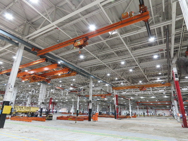 Cleveland Tramrail P&H 3 Ton Single Girder Underhung Bridge Crane 41' Span