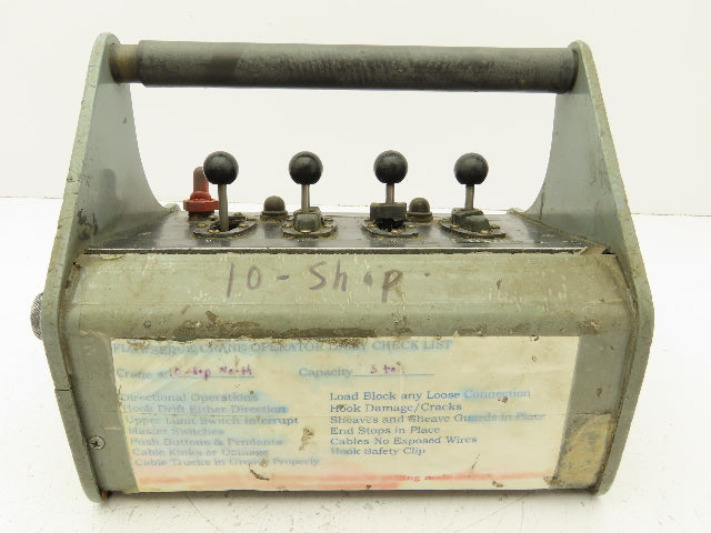 Telemotive RC-E3600 Vintage Crane Control Remote 4 Lever 2 Button 2 Switches