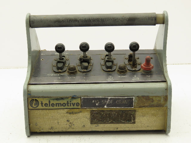 Telemotive RC-E3600 Vintage Crane Control Remote 4 Lever 2 Button 2 Switches