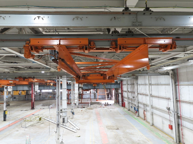 Cleveland Tramrail P&H 7.5 Ton Double Girder Bridge Crane 39' 6" Span w/Remote