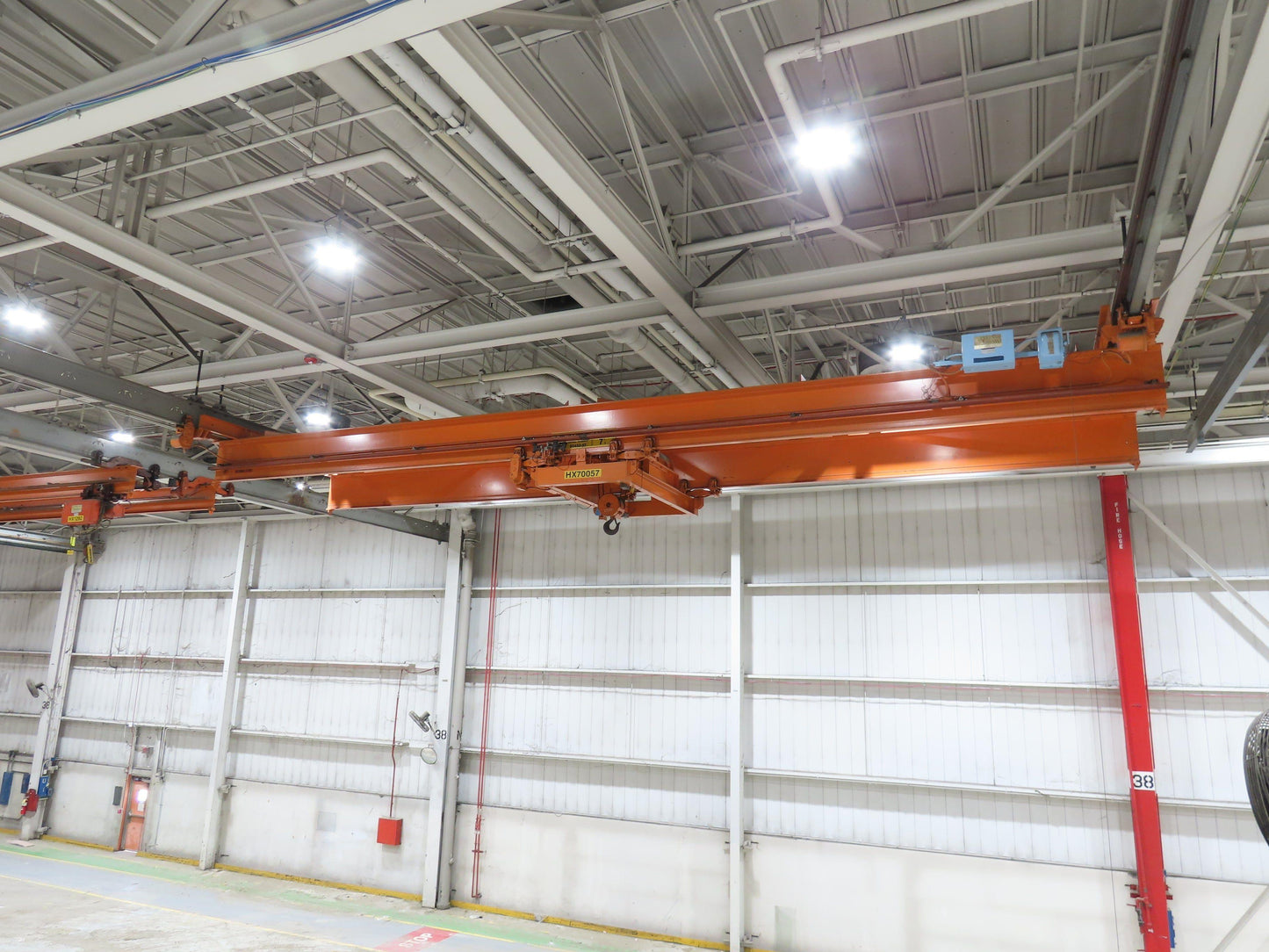 Cleveland Tramrail P&H 7.5 Ton Double Girder Bridge Crane 39' 6" Span w/Remote
