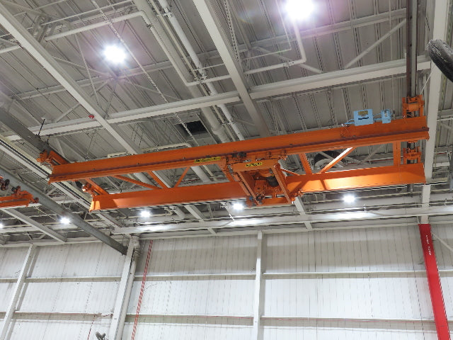 Cleveland Tramrail P&H 7.5 Ton Double Girder Bridge Crane 39' 6" Span w/Remote