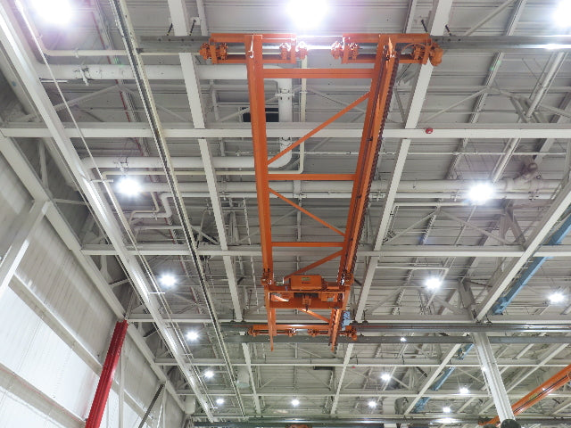 Cleveland Tramrail P&H 7.5 Ton Double Girder Bridge Crane 39' 6" Span w/Remote