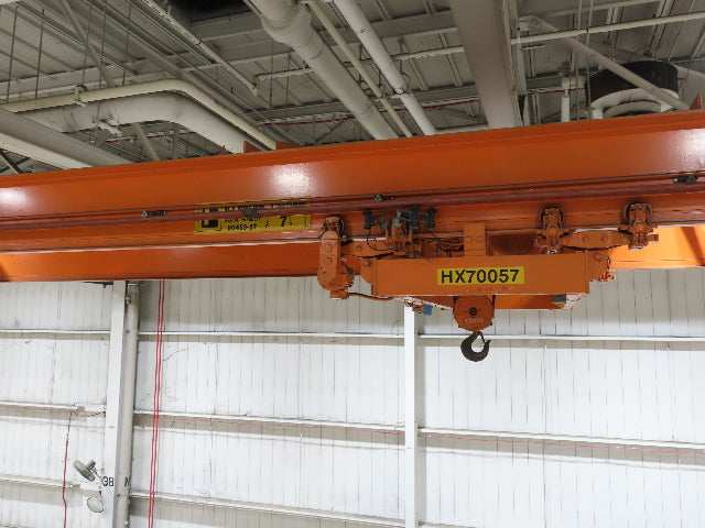 Cleveland Tramrail P&H 7.5 Ton Double Girder Bridge Crane 39' 6" Span w/Remote