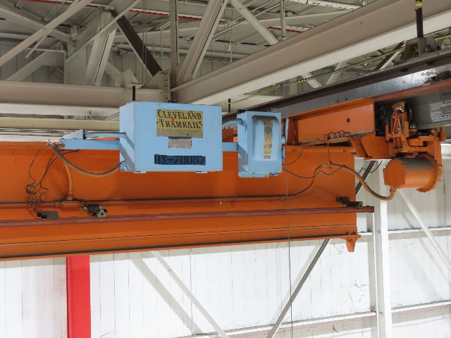 Cleveland Tramrail P&H 7.5 Ton Double Girder Bridge Crane 39' 6" Span w/Remote