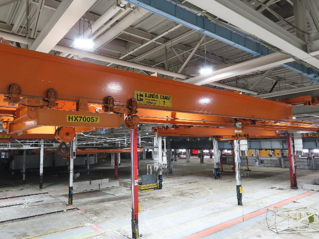 Cleveland Tramrail P&H 7.5 Ton Double Girder Bridge Crane 39' 6" Span w/Remote