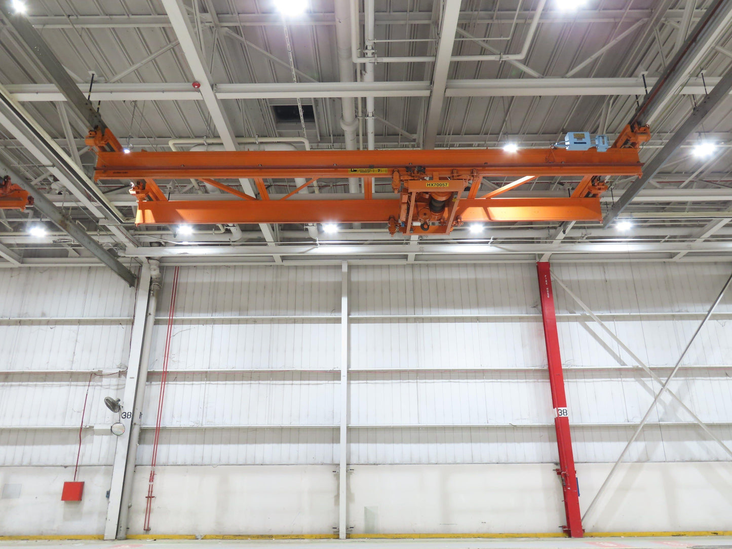 Cleveland Tramrail P&H 7.5 Ton Double Girder Bridge Crane 39' 6" Span w/Remote