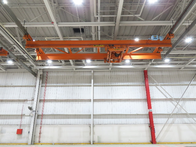 Cleveland Tramrail P&H 7.5 Ton Double Girder Bridge Crane 39' 6" Span w/Remote