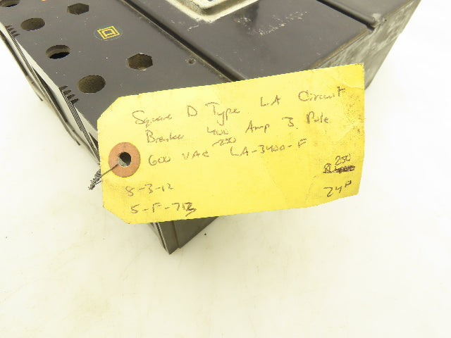 Square D LA-3400-F Circuit Breaker 3 Pole 400A 600V