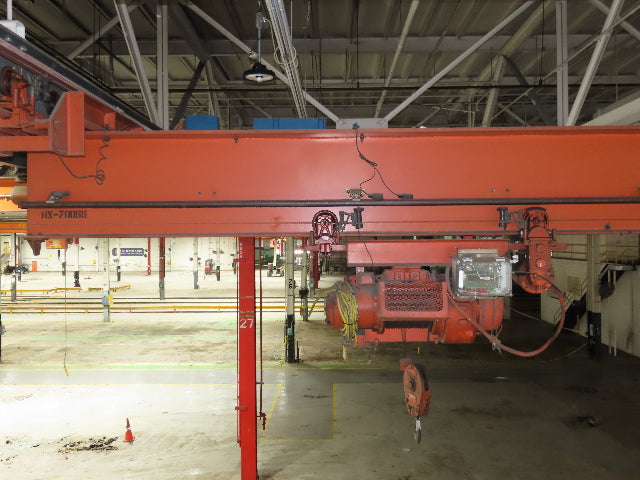 Cleveland Tramrail P&H 3 Ton Underhung Bridge Crane 39' 6" Span Magnetek Remote