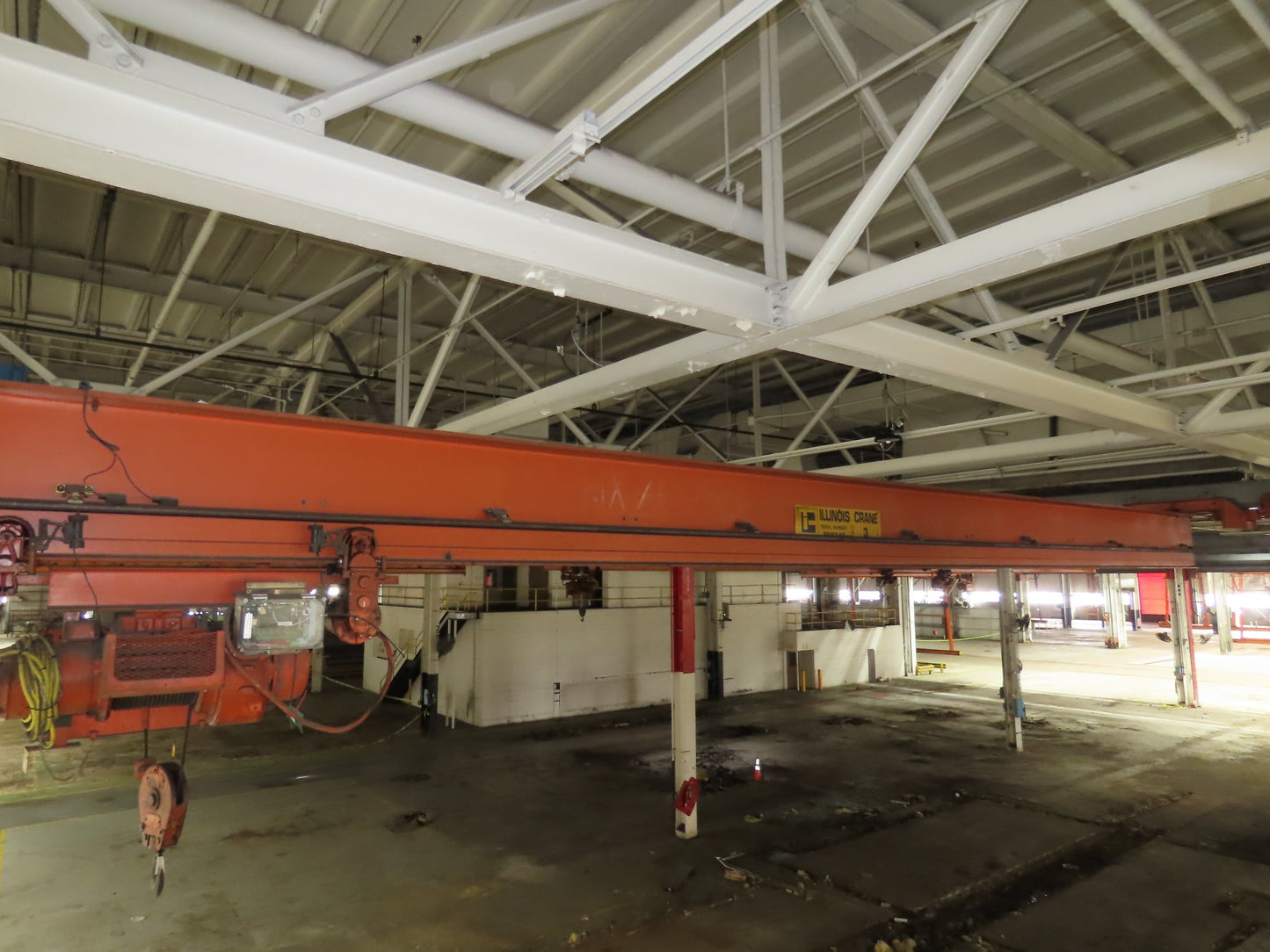 Cleveland Tramrail P&H 3 Ton Underhung Bridge Crane 39' 6" Span Magnetek Remote