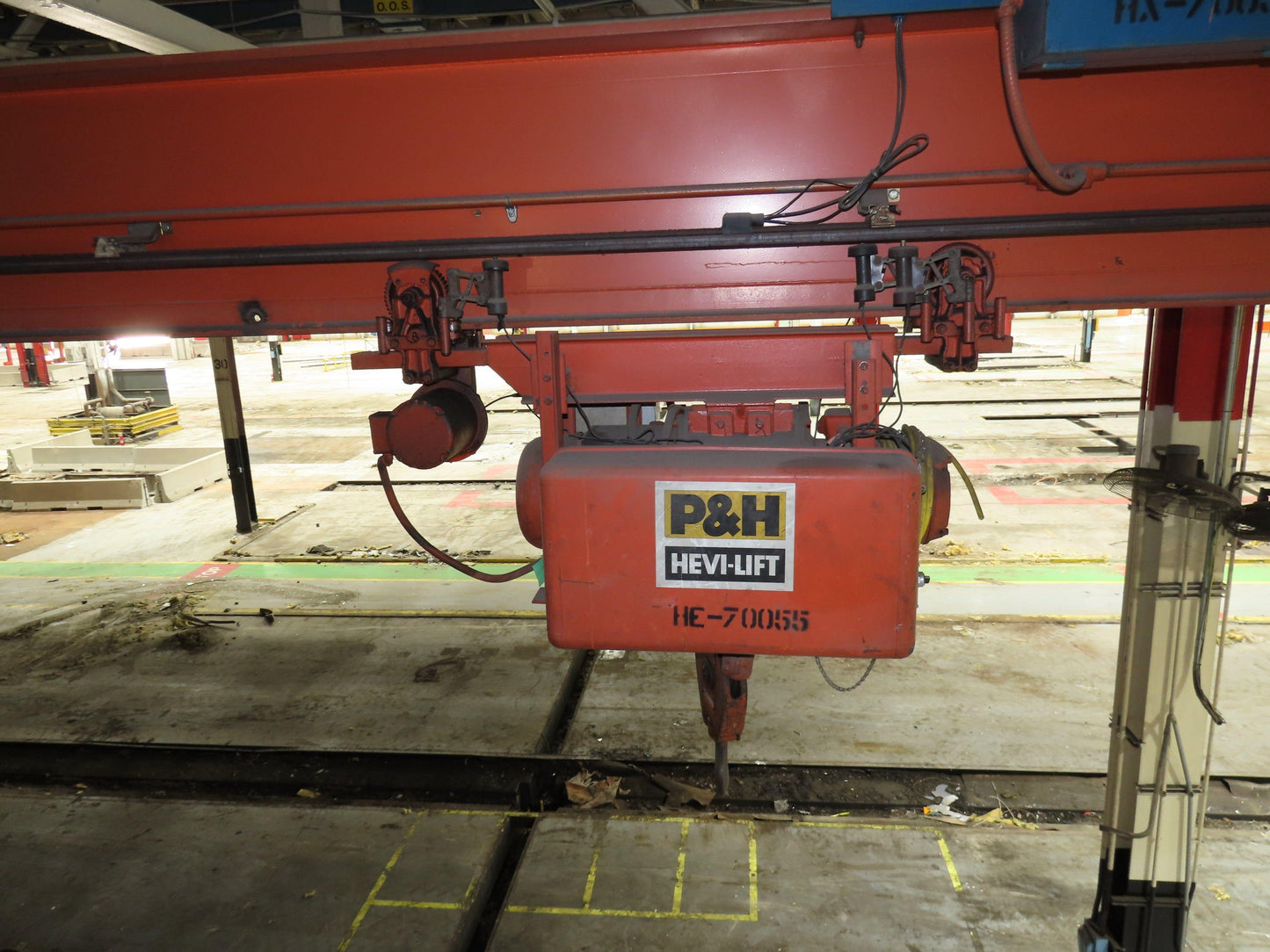 Cleveland Tramrail P&H 3 Ton Underhung Bridge Crane 39' 6" Span Magnetek Remote