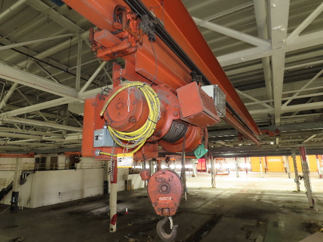 Cleveland Tramrail P&H 3 Ton Underhung Bridge Crane 39' 6" Span Magnetek Remote