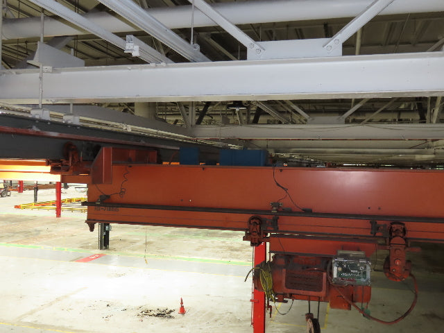 Cleveland Tramrail P&H 3 Ton Underhung Bridge Crane 39' 6" Span Magnetek Remote