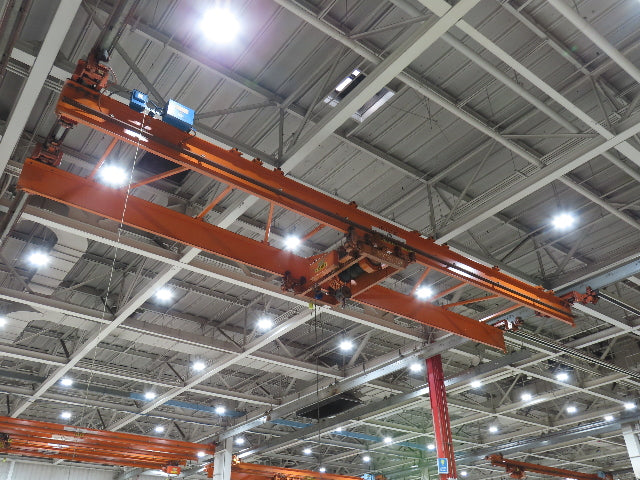 Cleveland Tramrail P&H 7.5 Ton Double Girder Underhung Bridge Crane 45' 10" Span