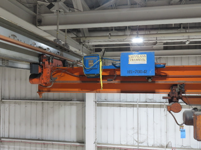 Cleveland Tramrail P&H 2 Ton Single Girder Underhung Bridge Crane 45' 10" Span