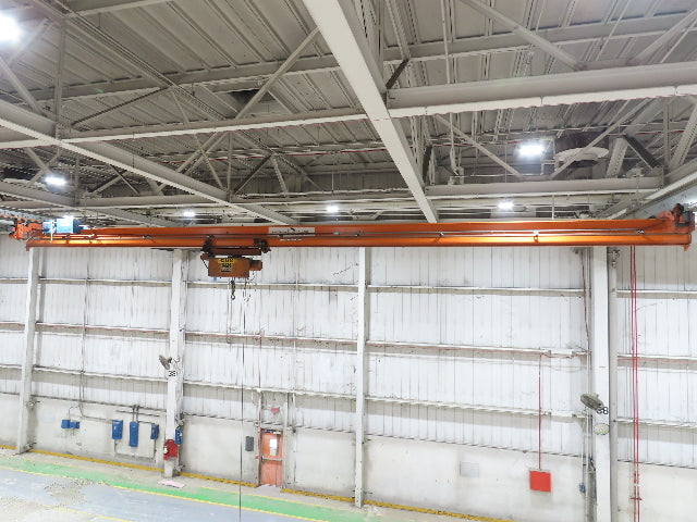 Cleveland Tramrail P&H 2 Ton Single Girder Underhung Bridge Crane 45' 10" Span