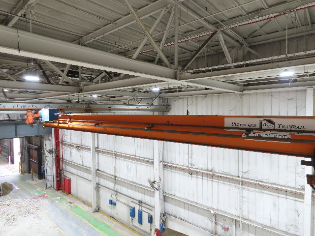 Cleveland Tramrail P&H 2 Ton Single Girder Underhung Bridge Crane 45' 10" Span
