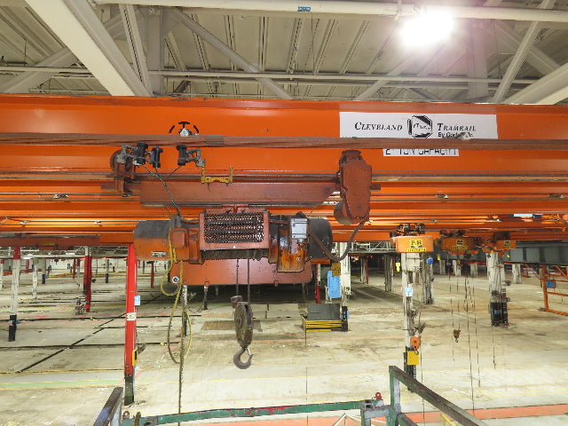 Cleveland Tramrail P&H 2 Ton Single Girder Underhung Bridge Crane 45' 10" Span