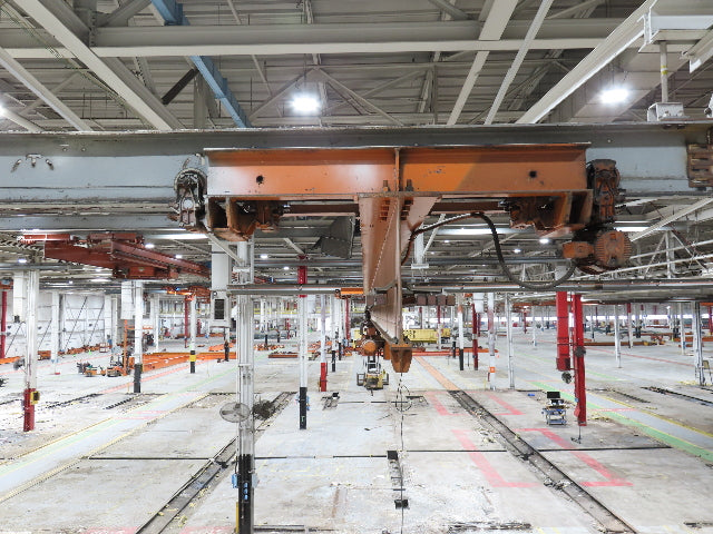 Cleveland Tramrail P&H 4 Ton Single Girder Underhung Bridge Crane 45' 10" Span