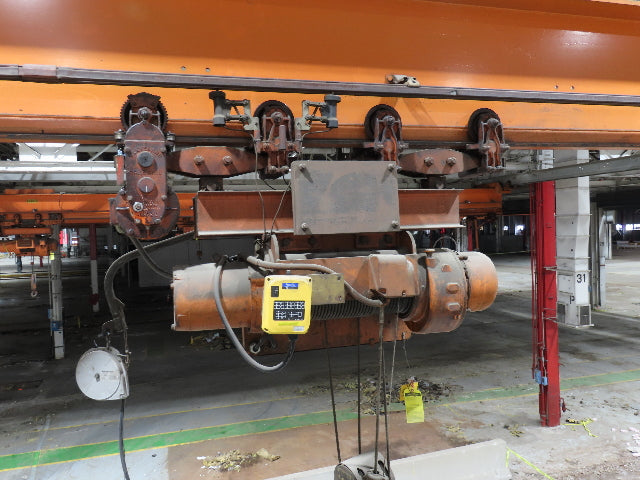 Cleveland Tramrail P&H 4 Ton Single Girder Underhung Bridge Crane 45' 10" Span
