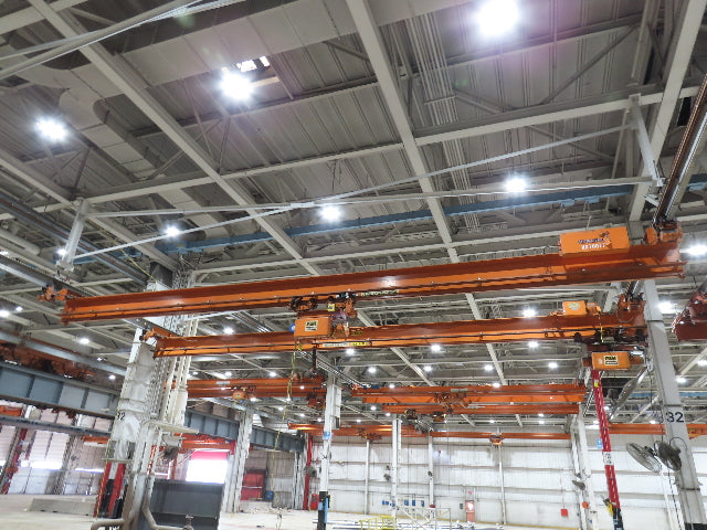 Cleveland Tramrail P&H 4 Ton Single Girder Underhung Bridge Crane 45' 10" Span