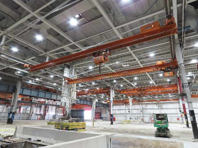 Cleveland Tramrail P&H 4 Ton Single Girder Underhung Bridge Crane 45' 10" Span