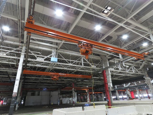 Cleveland Tramrail P&H 4 Ton Single Girder Underhung Bridge Crane 45' 10" Span
