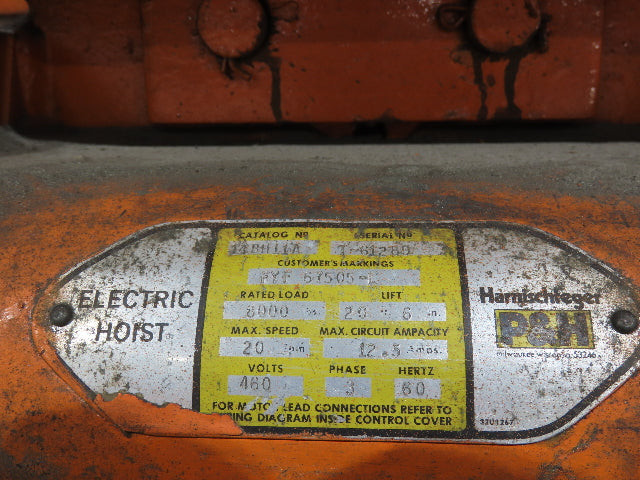 Cleveland Tramrail P&H 4 Ton Single Girder Underhung Bridge Crane 45' 10" Span