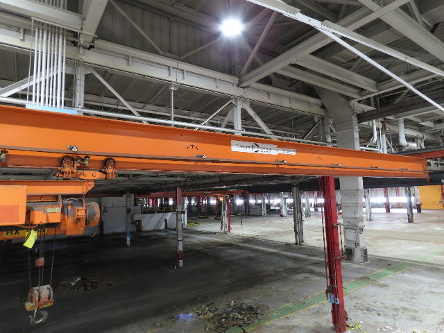 Cleveland Tramrail P&H 4 Ton Single Girder Underhung Bridge Crane 45' 10" Span