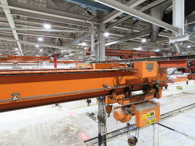 Cleveland Tramrail P&H 4 Ton Single Girder Underhung Bridge Crane 45' 10" Span