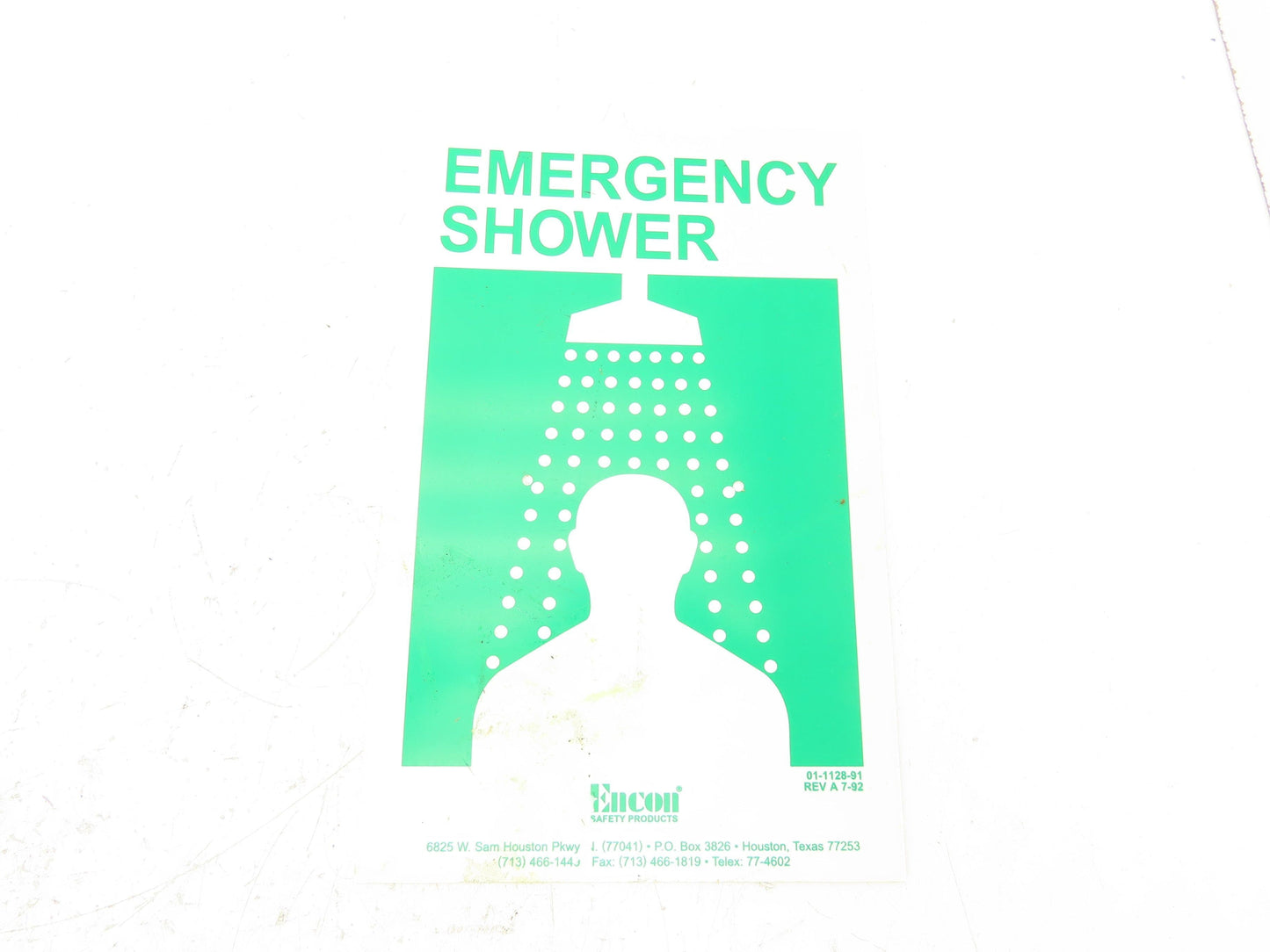 Encon 01-0522-45 Emergency Shower Station Stay Open Brass Valve 30 GPM
