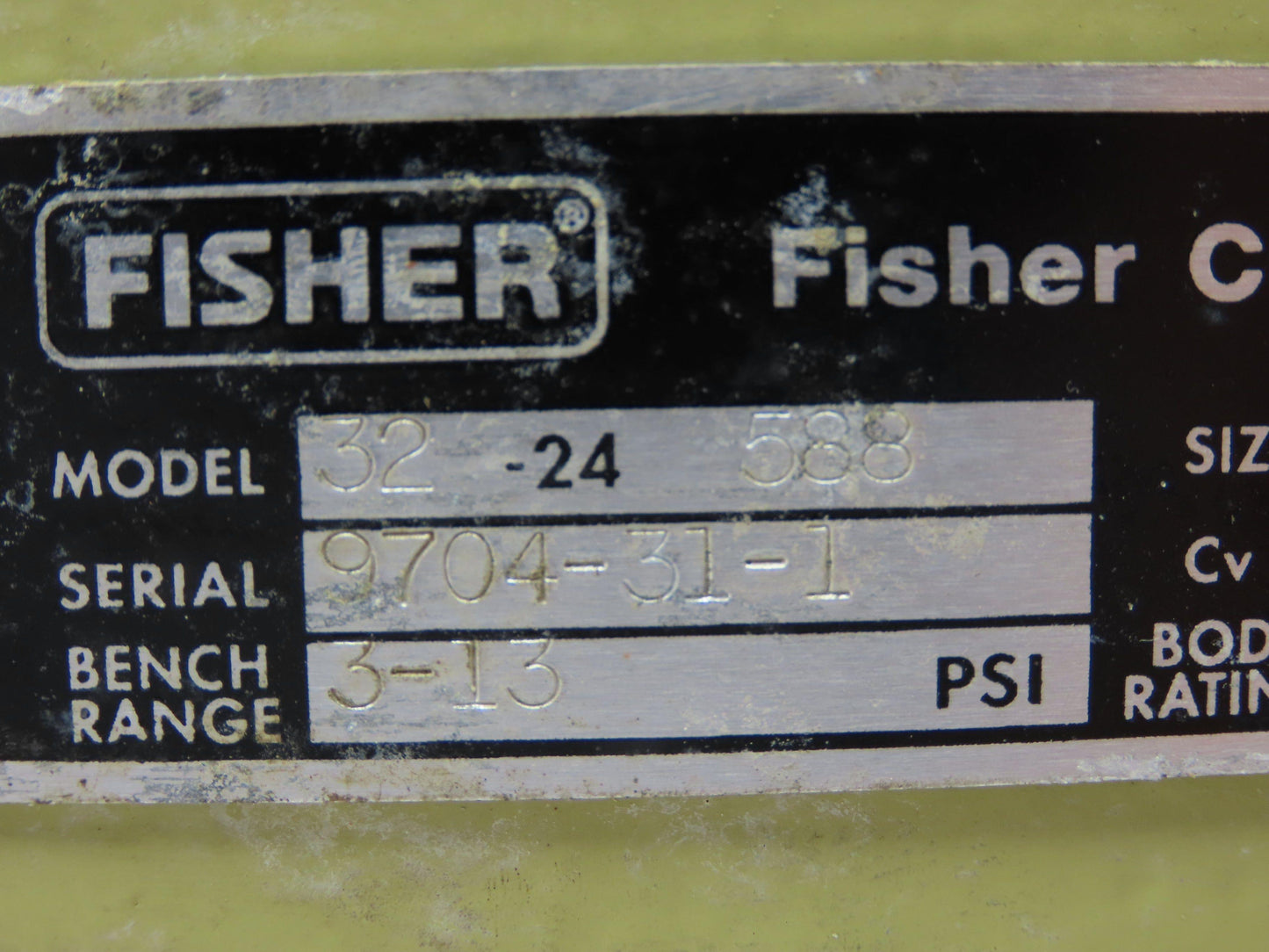 Fisher 32-24 588 Pneumatic Diaphragm Control Valve 1/2" Threaded