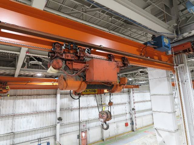 Cleveland Tramrail P&H 4 Ton Underhung Bridge Crane 45' 10" Span w/Remote