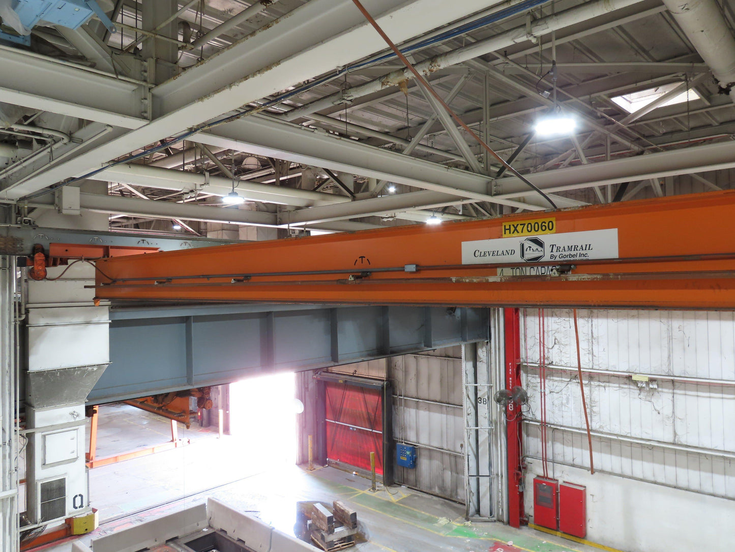 Cleveland Tramrail P&H 4 Ton Underhung Bridge Crane 45' 10" Span w/Remote