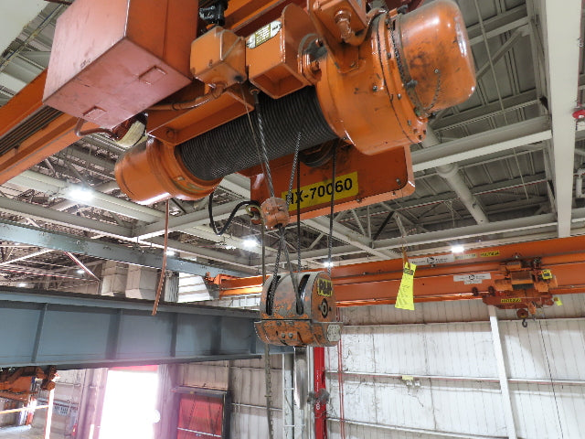 Cleveland Tramrail P&H 4 Ton Underhung Bridge Crane 45' 10" Span w/Remote