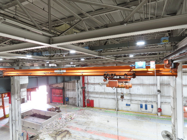 Cleveland Tramrail P&H 4 Ton Underhung Bridge Crane 45' 10" Span w/Remote