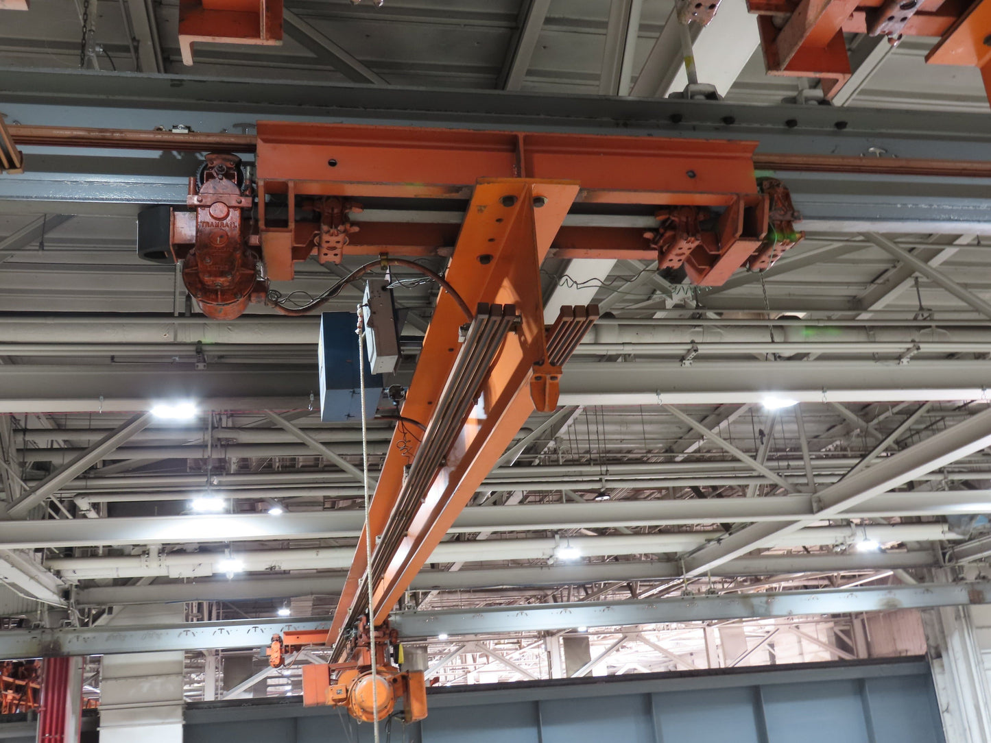 Cleveland Tramrail P&H 4 Ton Underhung Bridge Crane 45' 10" Span w/Remote