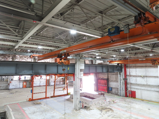 Cleveland Tramrail P&H 4 Ton Underhung Bridge Crane 45' 10" Span w/Remote