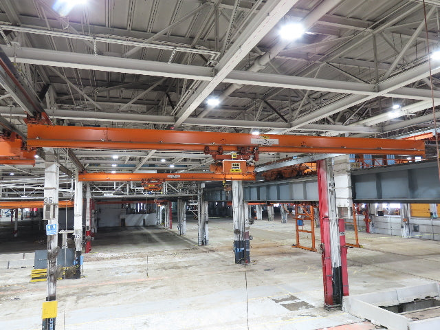 Cleveland Tramrail P&H 4 Ton Underhung Bridge Crane 45' 10" Span w/Remote