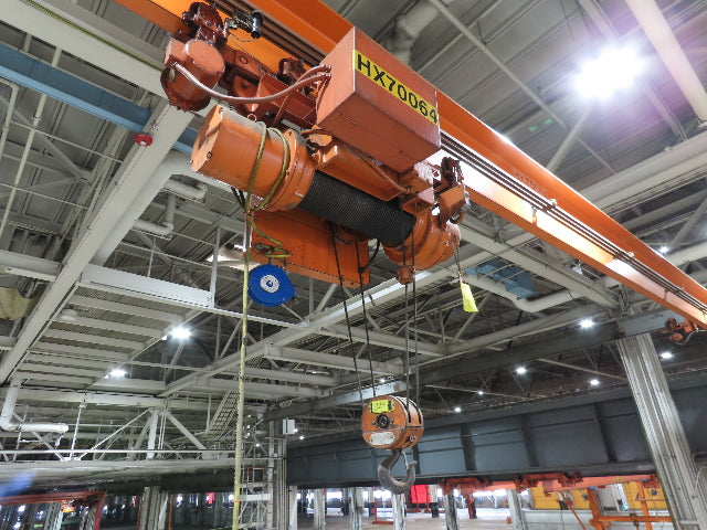 Cleveland Tramrail P&H 4 Ton Underhung Bridge Crane 45' 10" Span w/Remote