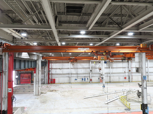 Cleveland Tramrail P&H 4 Ton Underhung Bridge Crane 45' 10" Span w/Remote