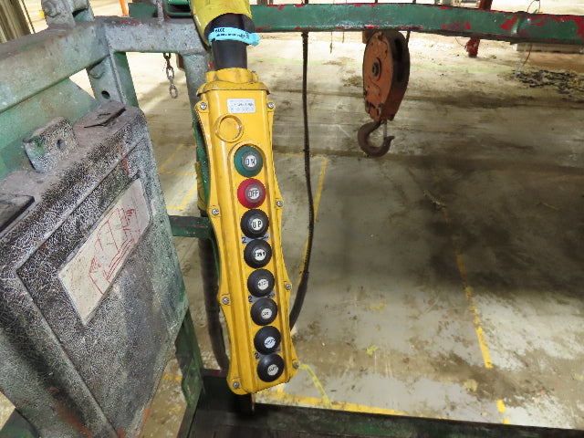 Cleveland Tramrail P&H 3 Ton Single Girder Underhung Bridge Crane 45' 10" Span